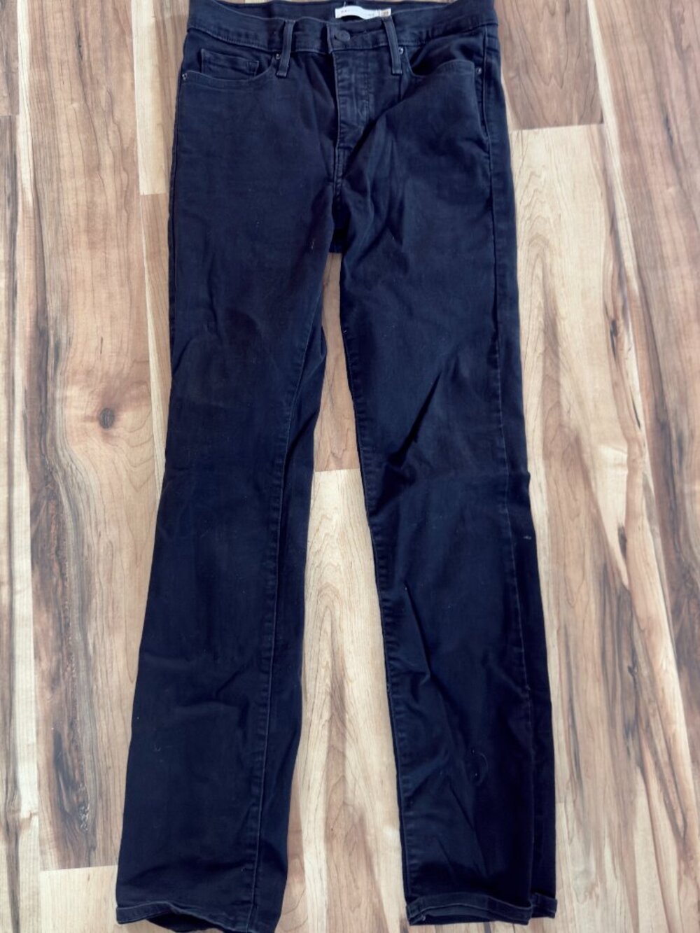 Black Women's super straight jeans with stretch